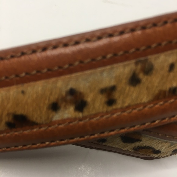 Terry Stacks Leopard Calf Hair Turtle Buckle Belt size XL - Picture 13 of 16